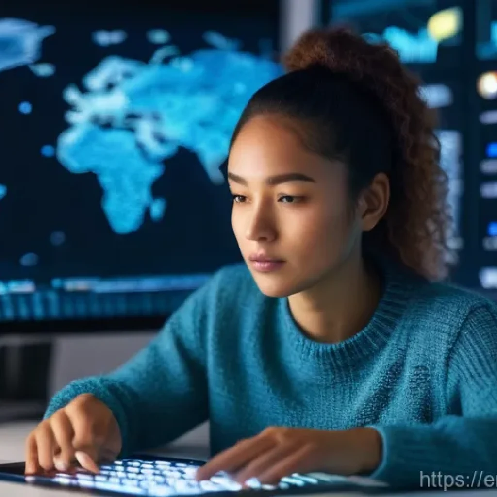 블로그 마케팅에서 트래픽 분석 툴 사용법 - **Prompt:** A dynamic, overhead shot of a diverse individual, perhaps a young woman with a thoughtfu...