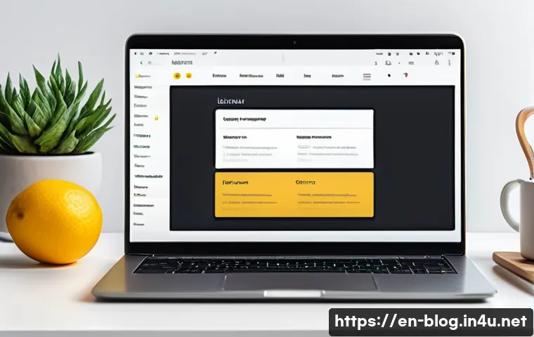 블로그 마케터가 알아야 할 UX UI 디자인 - A modern website navigation menu displayed on a laptop screen, featuring a clean, minimalistic layou...